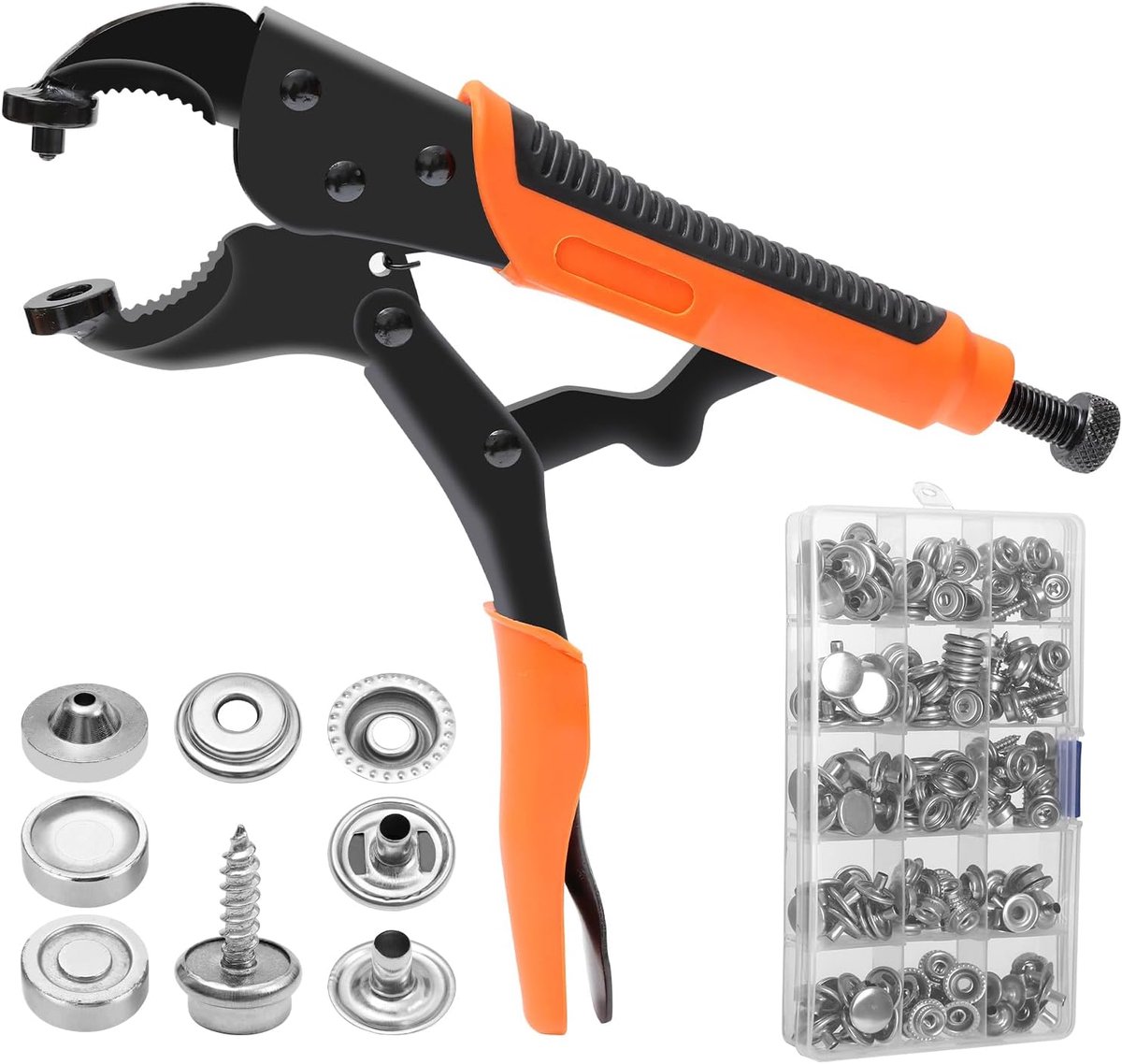 Snapset met Pliers 15 mm - Metalen Snapknopen - Inclusief 60 sets - Voor eenvoudig bevestigen - SnelShoppen