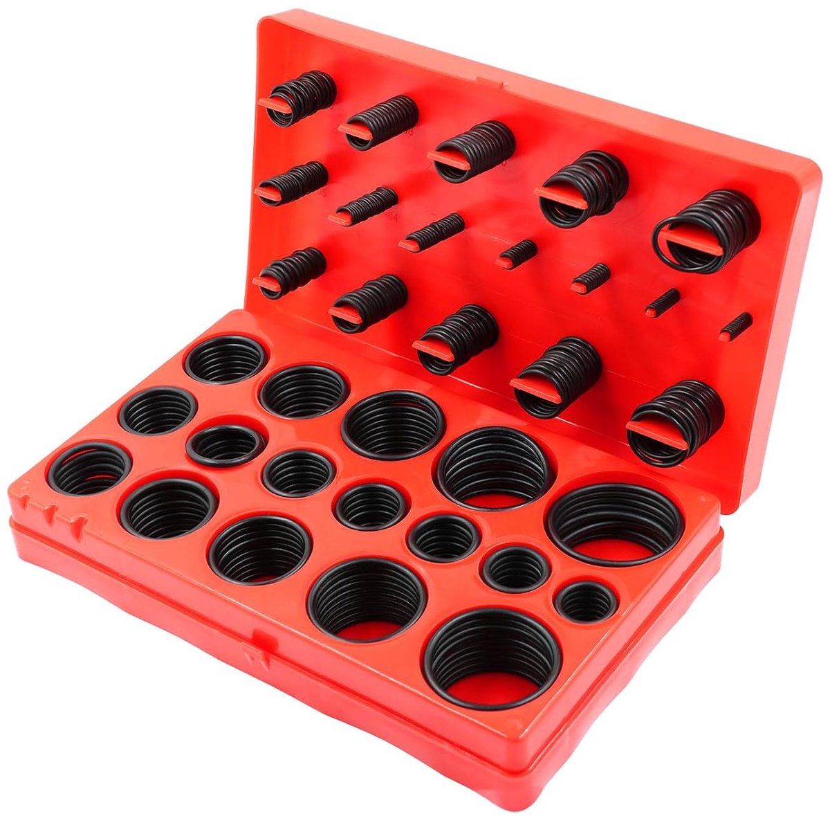 O-Ring Set 419 Stuks - Nitril Rubber - Hoge Temperatuur Weerstand - Ideaal voor Afdichtingen - SnelShoppen