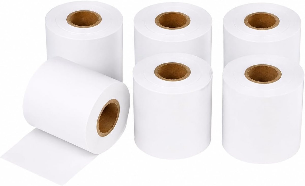 Kassarollen 3,8 cm - Papierrollen voor kinderkassa - 6 stuks - Realistische speelervaring - SnelShoppen