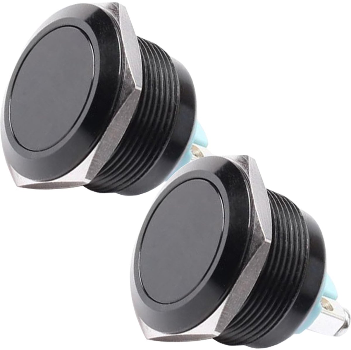Drukknop schakelaar 22 mm - RVS waterdicht - 5A / 12V tot 230V - Geschikt voor autostart en deurbellen - SnelShoppen