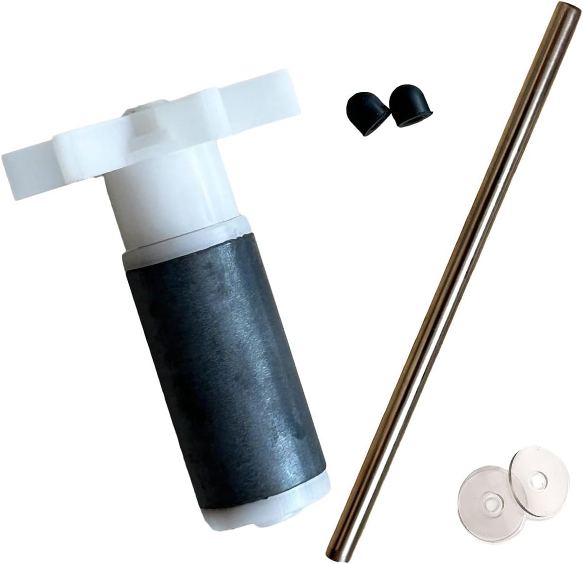 SnelShoppen - Waterpomp Impeller Vervangingsset voor Intex Pure Spa - Inclusief RVS As en 2 Bushes - Geschikt voor Hot Tub en Spa - Duurzaam Plastic e