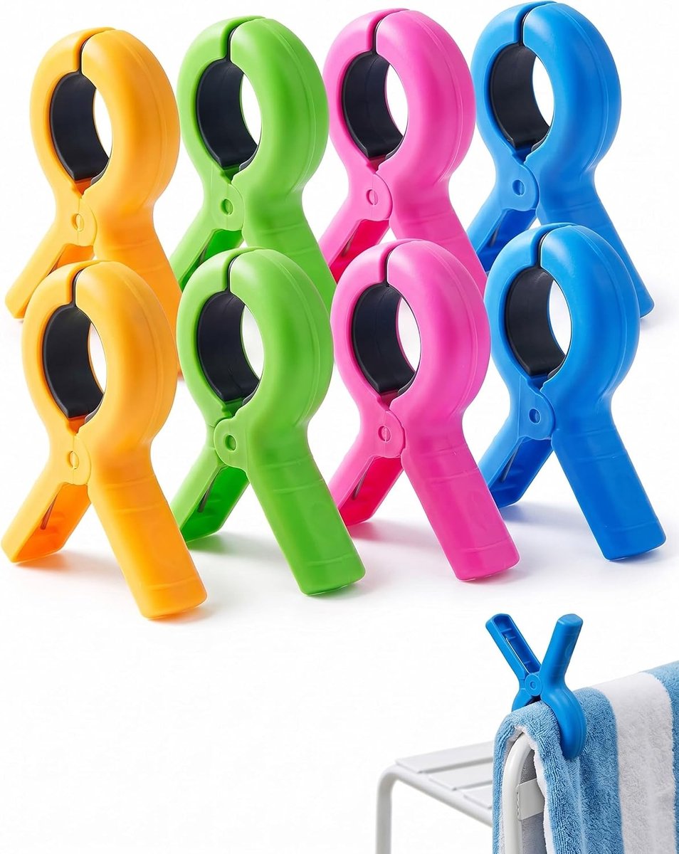 Strandhanddoekclips groot - kleurrijk - winddicht - houdt handdoeken vast - SnelShoppen