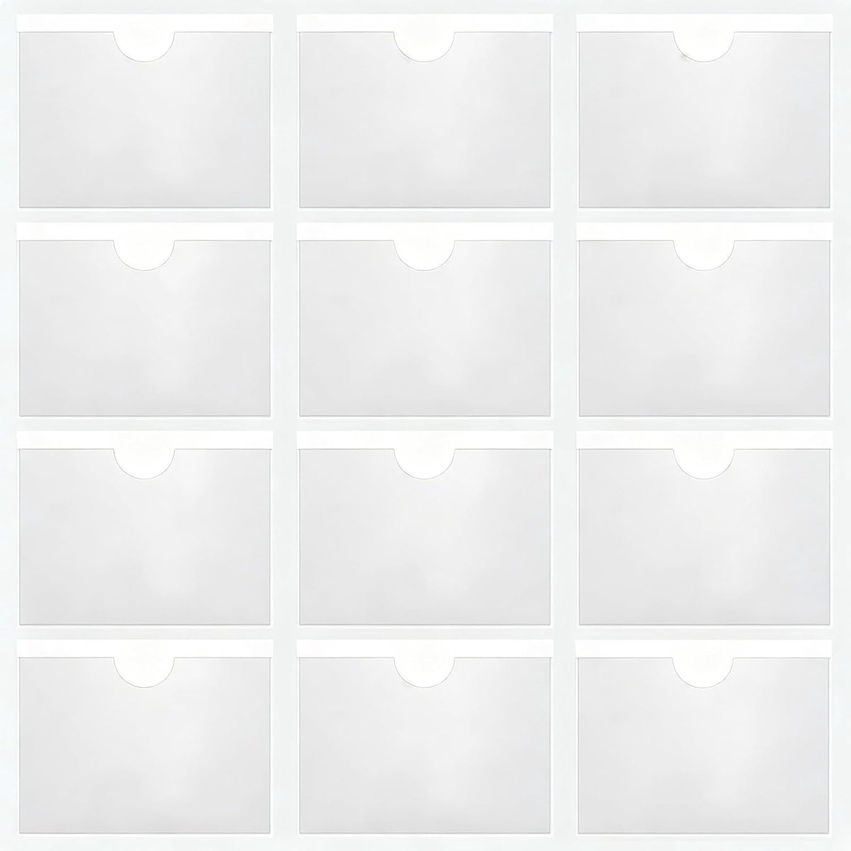 Zelfklevende parkeerkaarthouder 10 x 8 cm - transparant pvc - 6 stuks - betrouwbare hechting - SnelShoppen