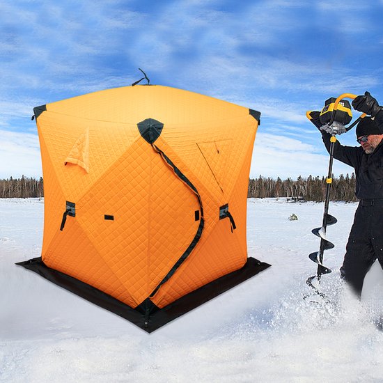 Draagbare Tent Voor Ijsvissen Vissersschuilplaats Thermische Tent Winter Grote Vistent 145*145*165cm — afbeelding 3