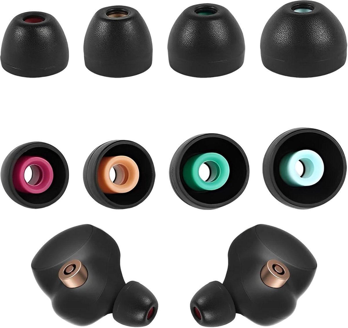 In-Ear Oordopjes voor WF-1000XM5 - Silicone - 4 Maten - Comfortabele Pasvorm - SnelShoppen