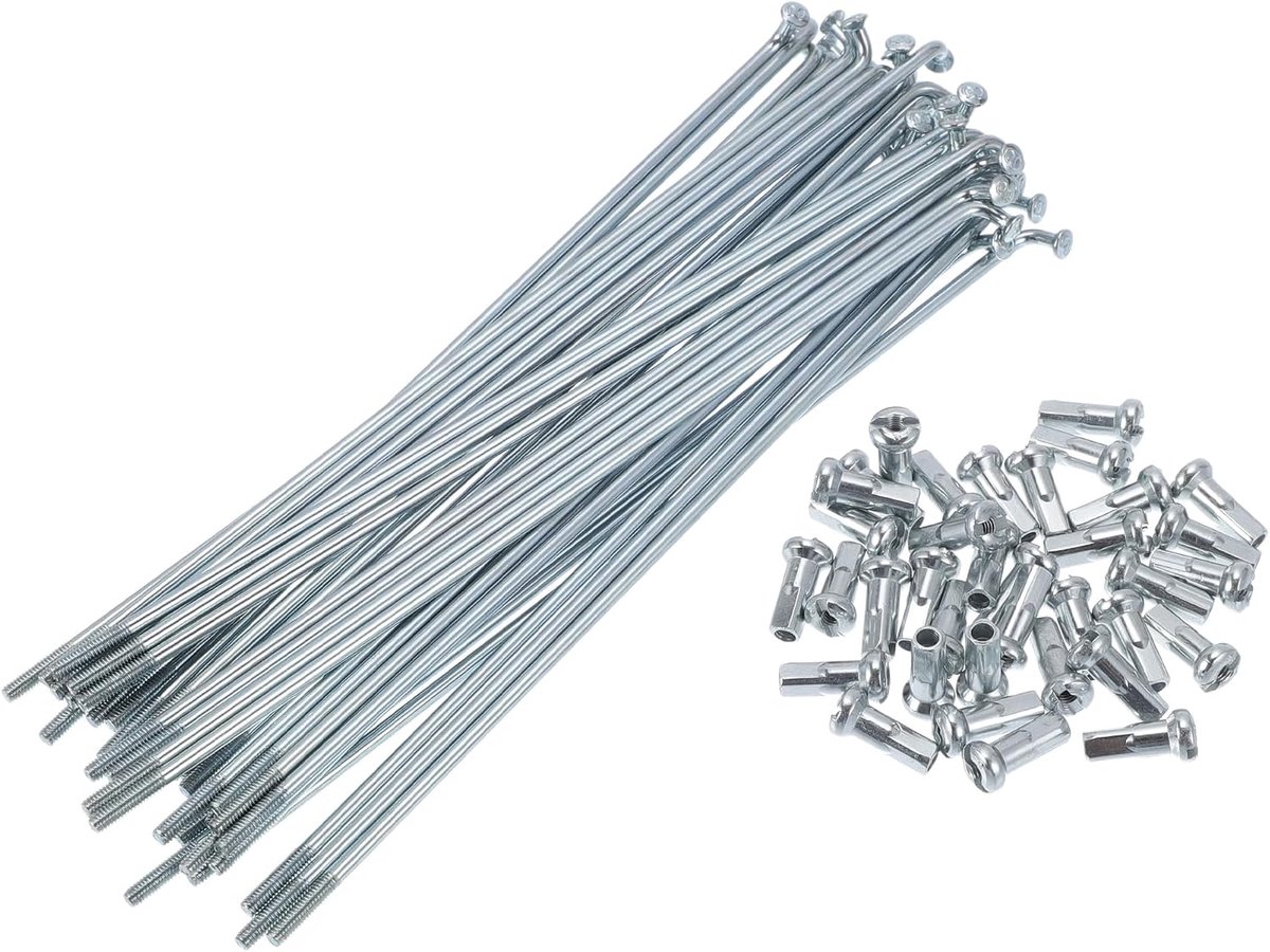 Spaken Fiets Wiel Spaken Silver Tone 1 Set 13G 148mm Lengte 45 Staal Gegalvaniseerd
