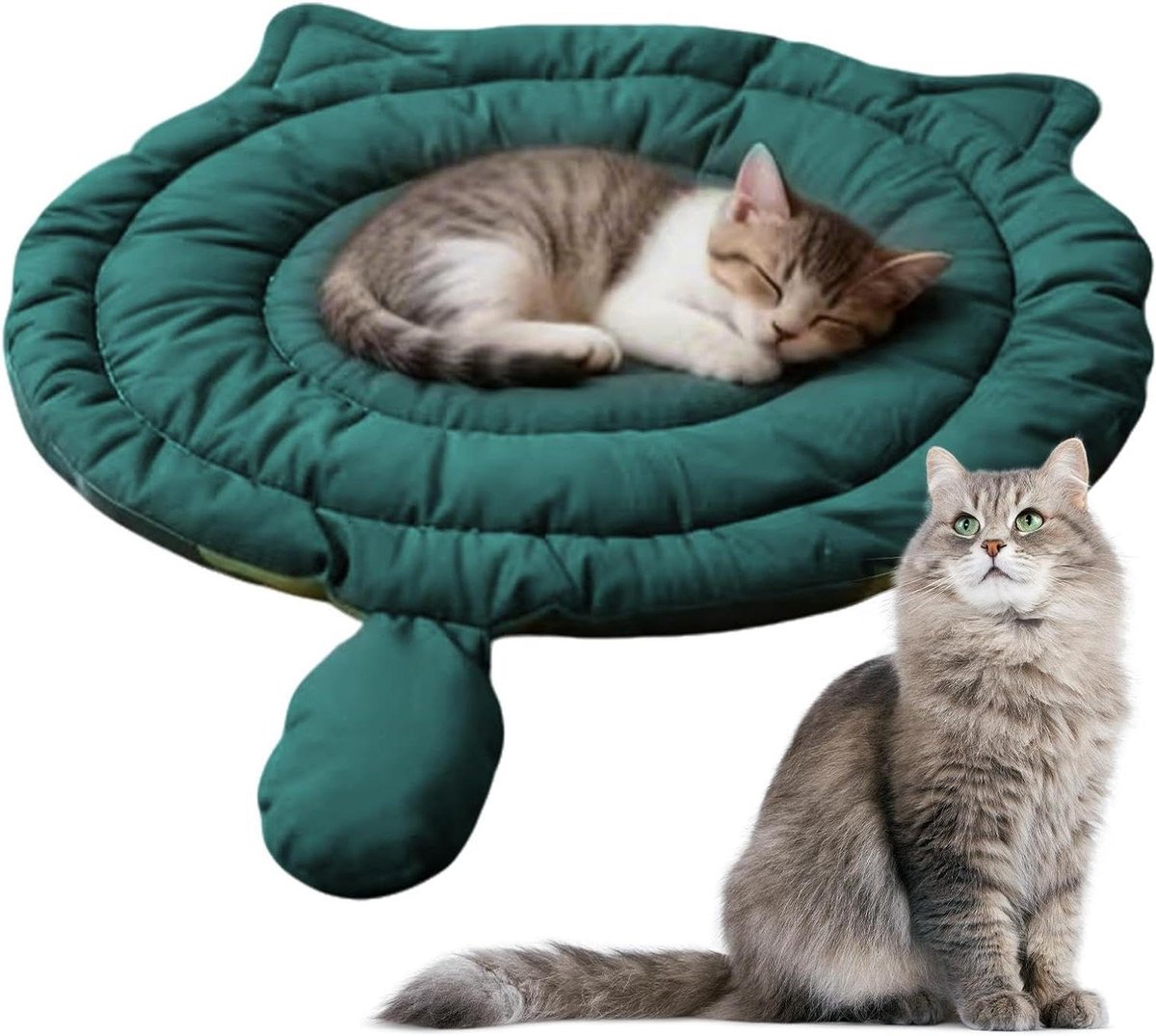 Kattenbed Kussen - Hondenbench Onderlegger - Huisdier Rustplek - Compact Draagbaar Ontwerp - 60 x 60 cm - Niet gespecificeerd