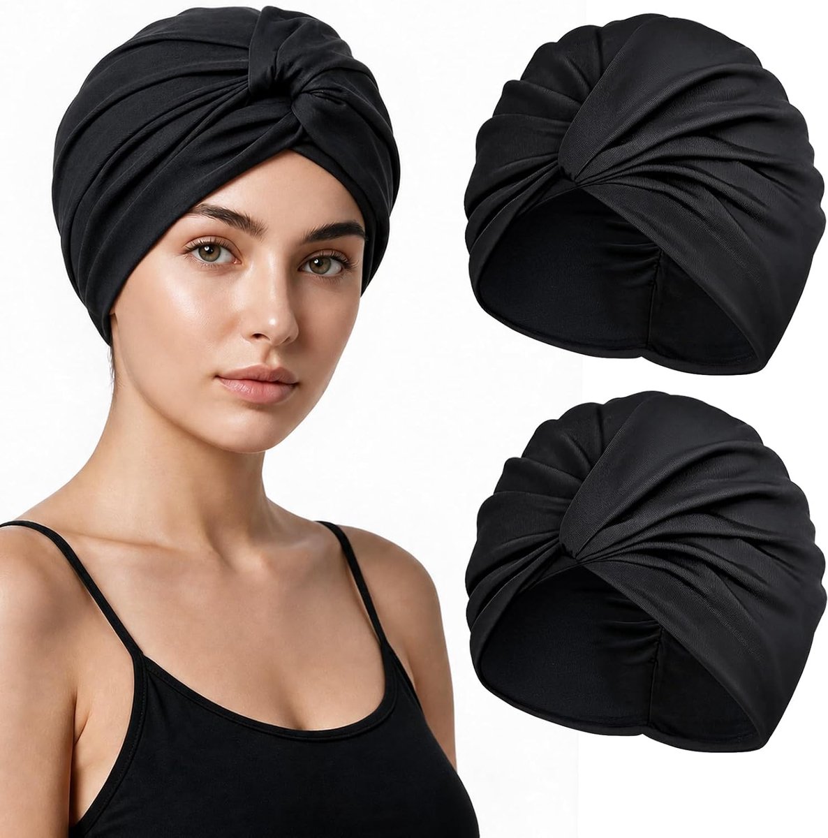 2 stuks badmuts voor dames, ademende badmuts