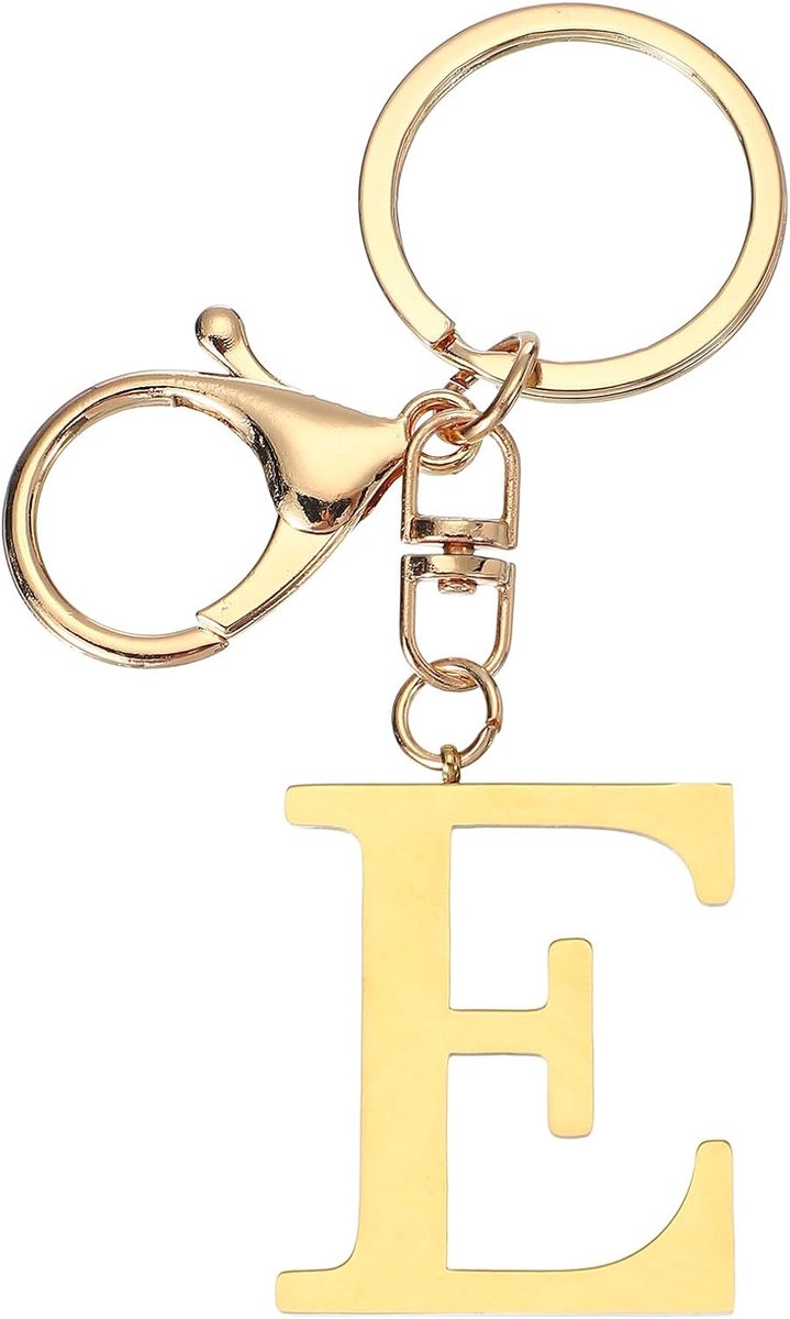 Eerste Brief Sleutelhanger, Letter A-Z Sleutelhanger Initialen Sleutelhanger Leuke Metalen Alfabet Sleutelhangers voor Handtassen