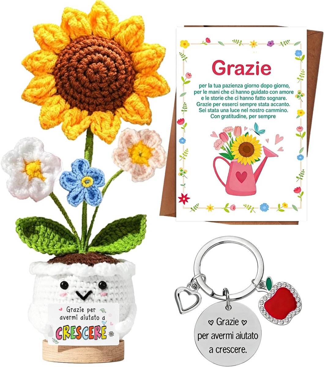 cadeau & plezier/bedankcadeau, gebreide sleutelhanger
