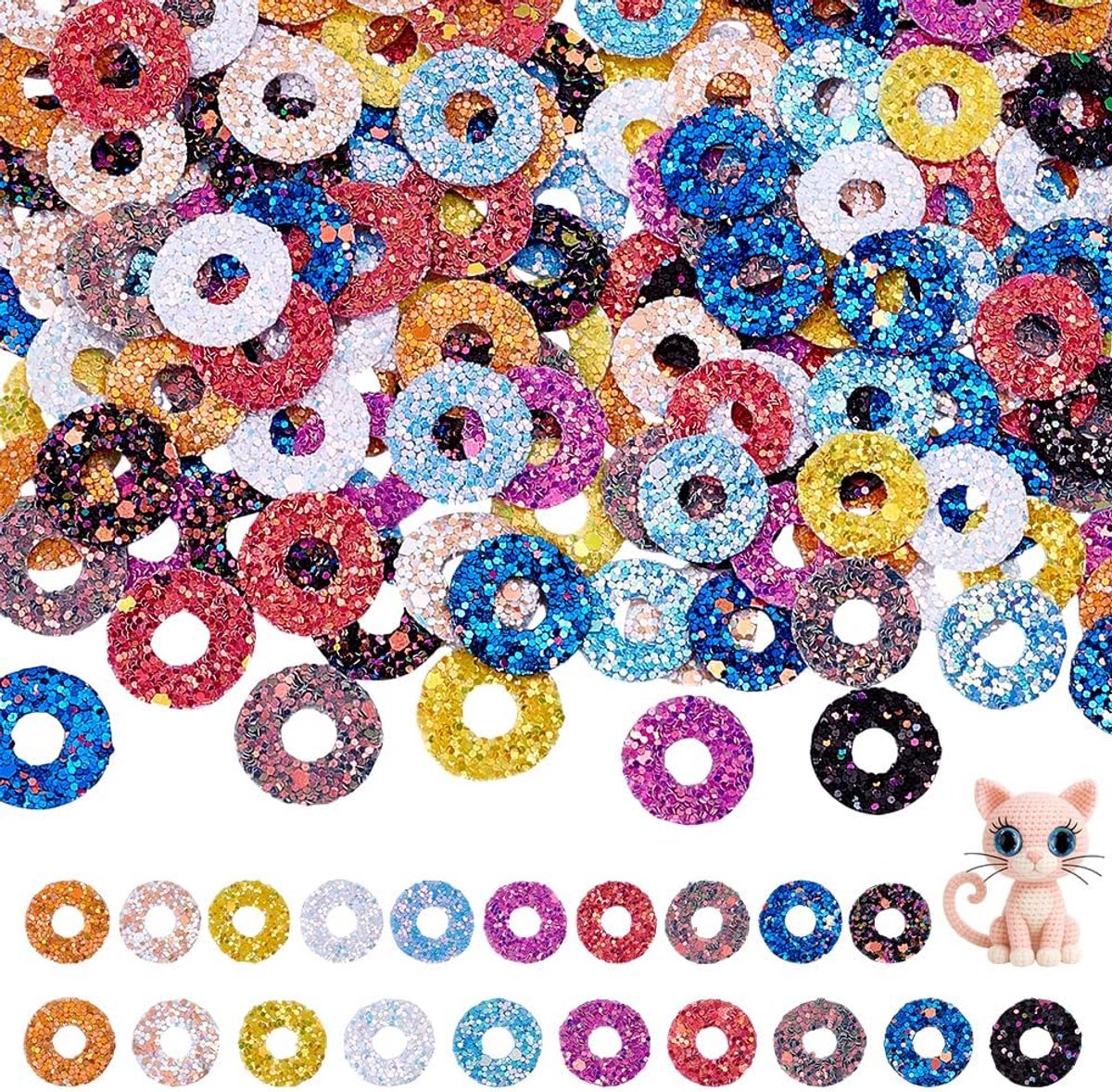 Ogen sluitringen 20 kleuren kunststof oog-achterzijde, knutselogen, opgezette haken ogen sluitringen voor Amigurumi beer