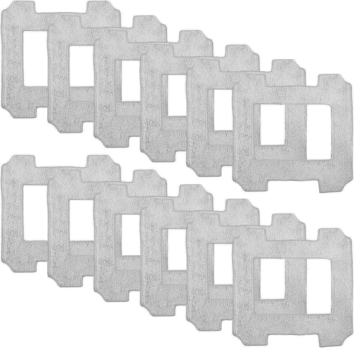 12 stuks vervangende wischdoeken voor Ecovacs Winbot W1 / W1 Pro / W2 / W2 Omni raamreinigingsrobot, raamrobot schoonmaakpad accessoire schoonmaakdoek microvezel, herbruikbaar, wasbaar