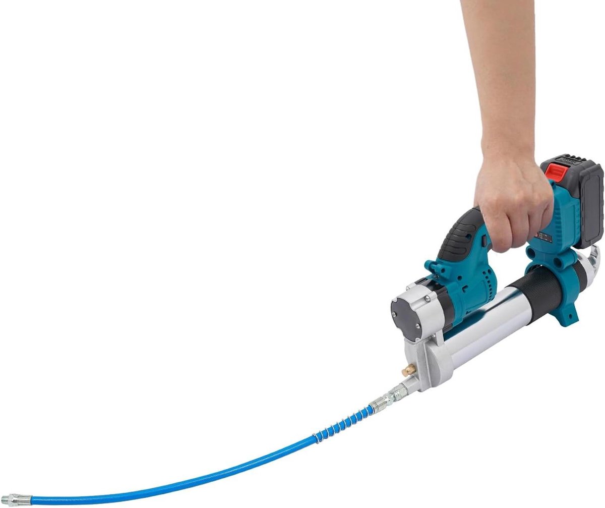 Accu Vetspuit - Draadloze Vetspuit - Smeren van Machines - Krachtige Borstelmotor - 400 cc - Blauw