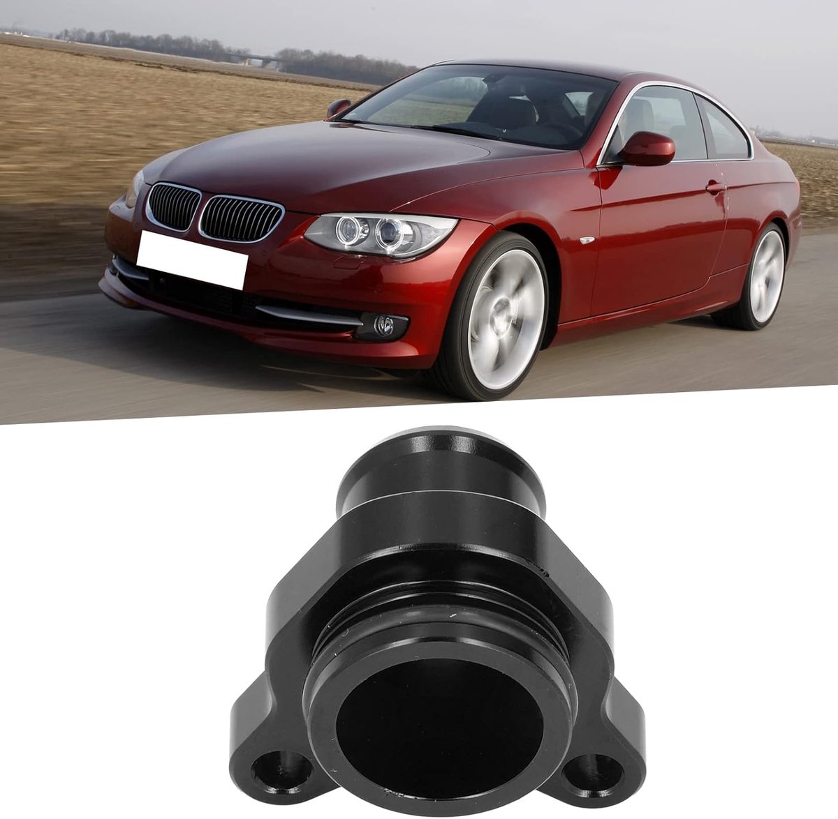 Waterslang Connector, Auto Waterslang Fitting Adapter Aluminiumlegering Met Klem Vervanging Voor 335i 335xi 135i N54 3.0L Twin Turbo Motoren(zwart) Slangen & remklauwen