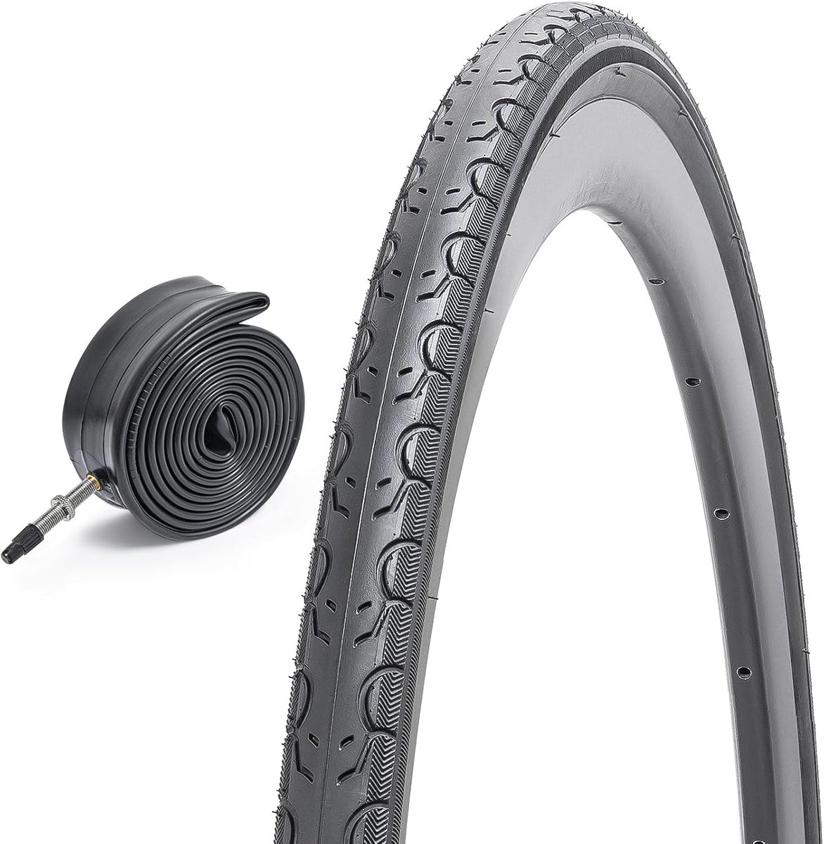 700x28C (28-622) Fietsband 700C Band en 700x25/32C FV48mm Fietsbuis Geschikt voor 700x25C 700 x 28C 700x30C Weg/Stad Opvouwbare Vervanging Fietsband (Eenpersoons)