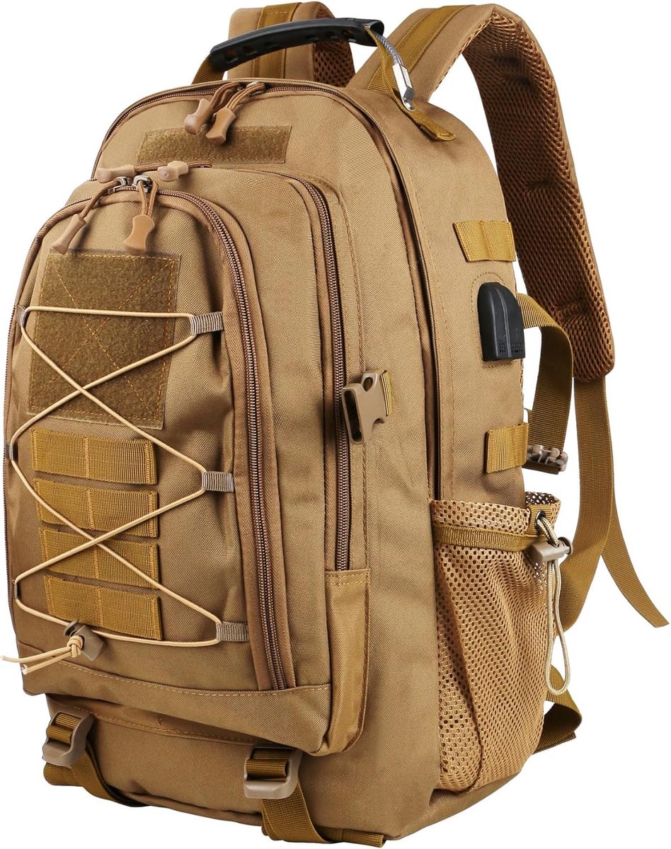 aiGear Tactische rugzak/militaire rugzak, 45 liter, waterdicht, grote capaciteit, voor mannen, vrouwen, outdoor, sport, trekking, wandelen, reizen, kamperen