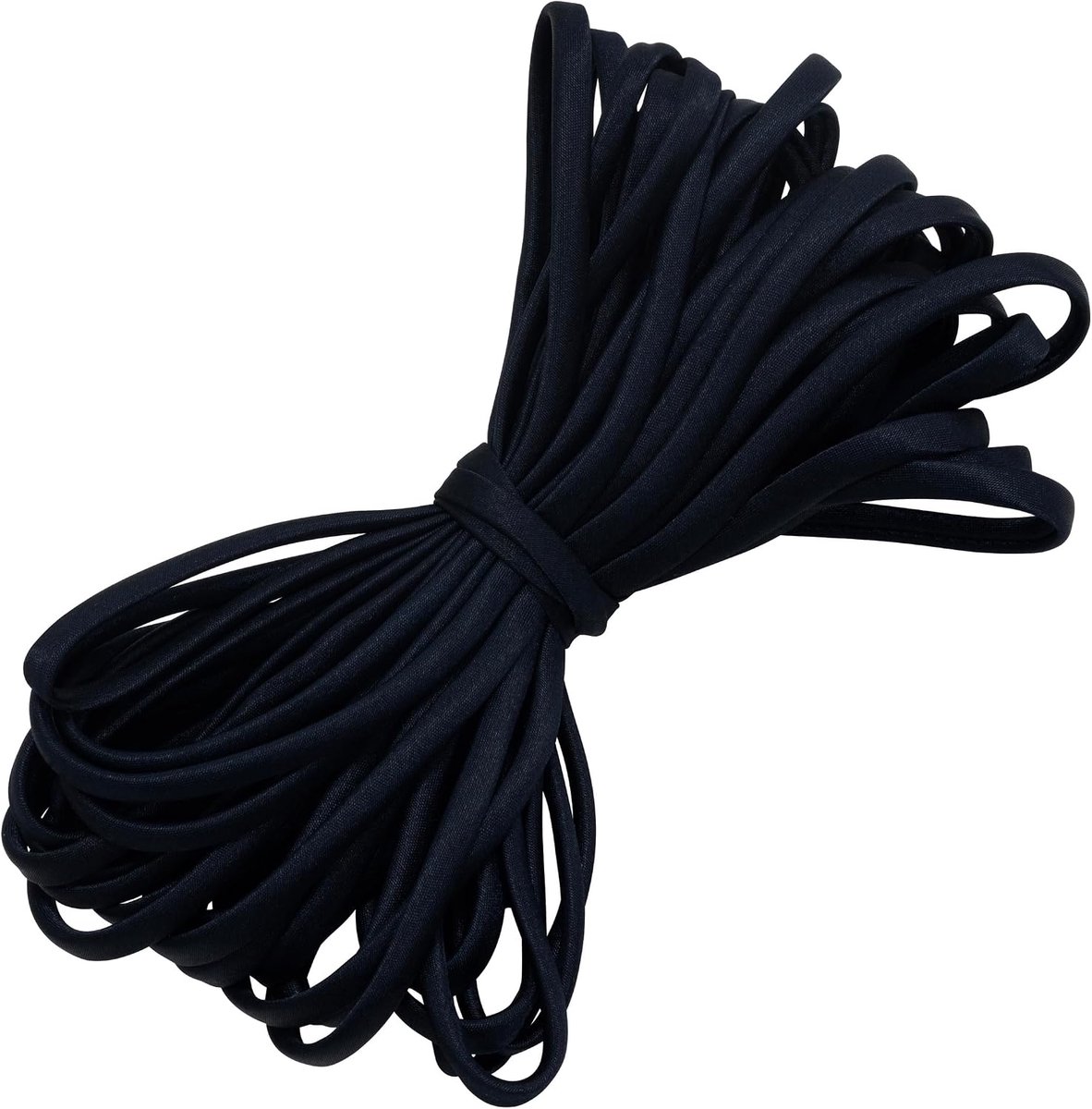 - C77364 - reserveband 9 meter x 5 mm voor korset - van natuurlijk materiaal - kleur blauw-zwart
