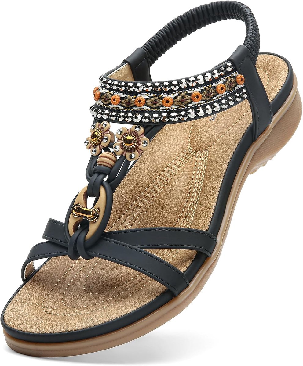 Dames sandalen comfort boog ondersteuning sandalen zomer wandelschoenen casual enkel elastische slippers schoenen
