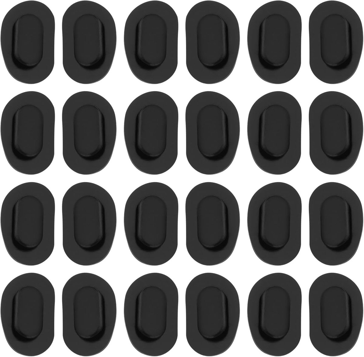 20 paar brillen siliconen neuspads bril anti-slip neuskussen vervanging voor zonnebril sportbril 9x15mm zwart