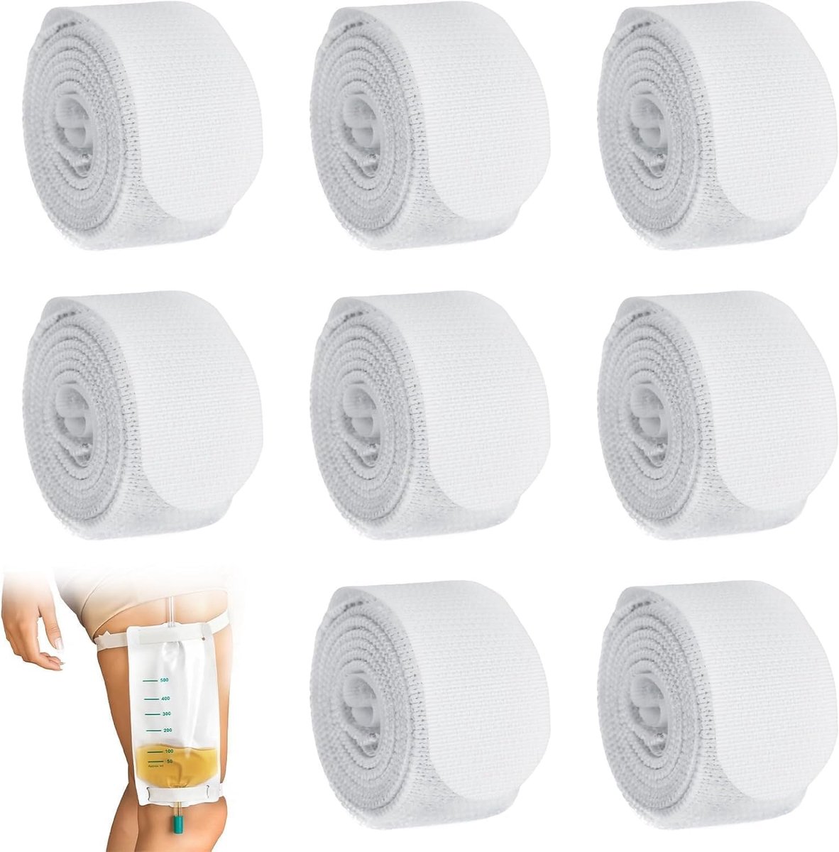 8 stuks beenzak drager, beenzak voor katheter, beenzak banden, katheterhouder, stabilisatiegordels
