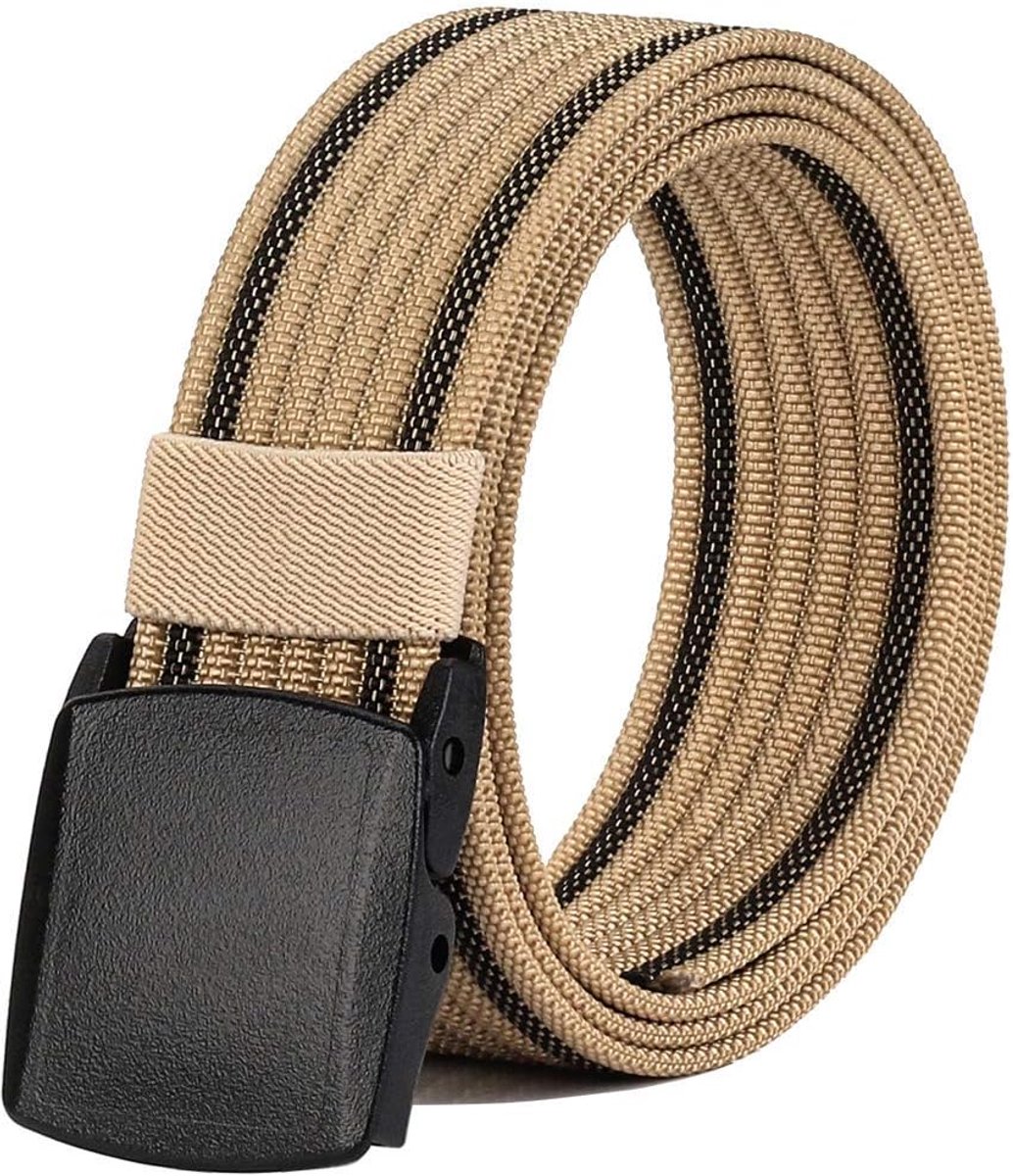 Riem voor heren, werk, reizen, sterk Nylon canvas met kunststof gesp130 cm