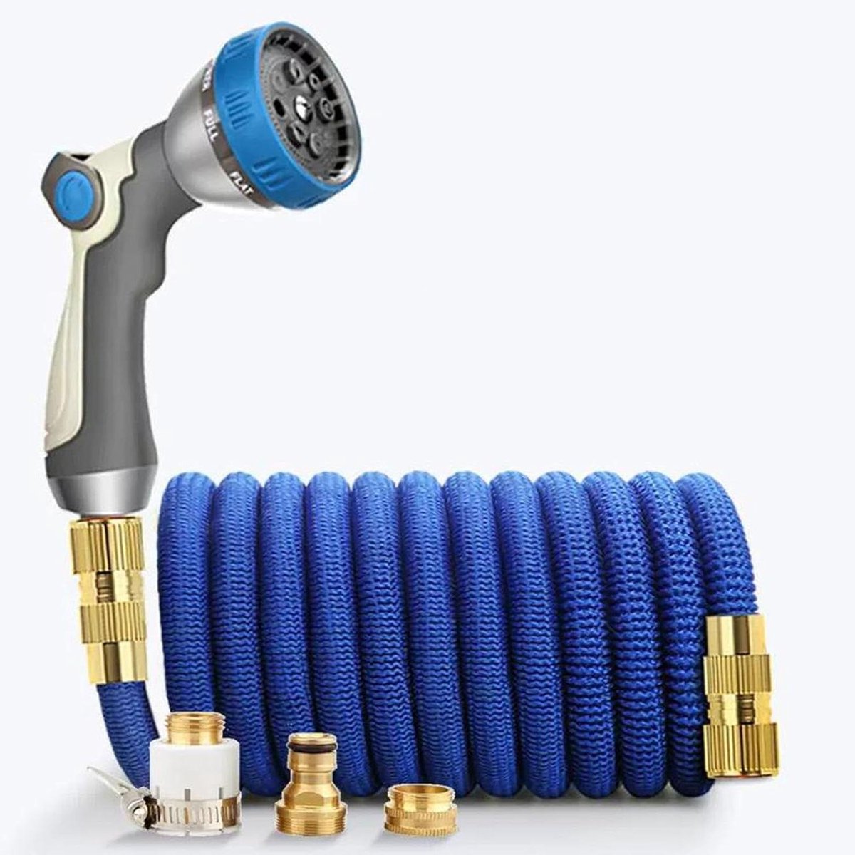 Tuinslang Uitbreidbaar - Flexibele Waterslang - Tuin Besproeien - Anti-Knik Ontwerp - Tot 22.5 meter - Blauw