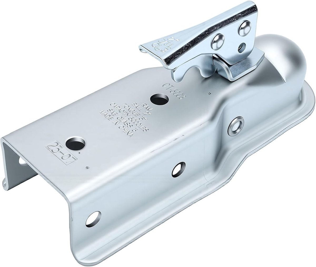 5000lb Zware Rechte Trekhaak voor 2 Inch Trekhaakkogel, 3 Inch Kanaal | Trekhaakkogelkoppeling met pen, rechte kanaalkoppeling voor het trekken van aanhangers