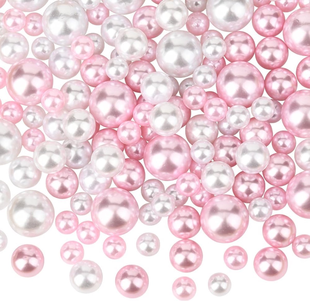 150 stuks roze witte vaasvulkralen kaarsenhouder vaasvullers 10mm 14mm 20mm geen gat drijvende acryl parel kralen voor bruiloft tafel centerpieces borstelhouders vakantie woondecoratie