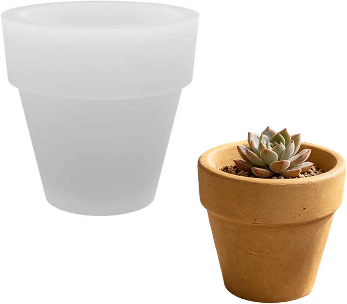 Siliconen Mal, Bloem Plant Vaas Concrete Mould | Epoxyhars siliconen mallen voor gieten hars DIY vaas container penhouder ambachtelijke cadeau