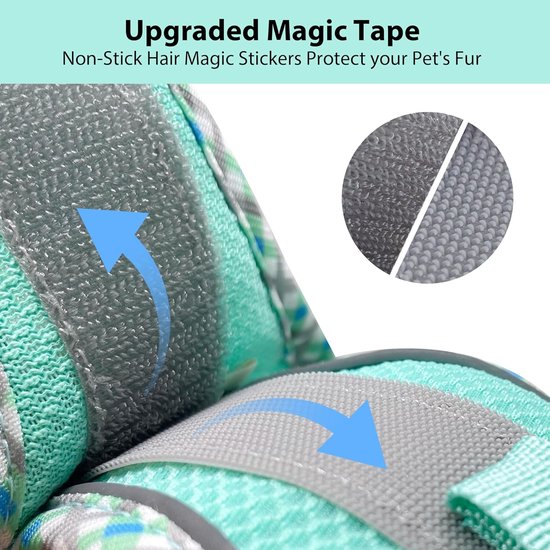 Klein hondentuigje, lichtgewicht mesh-instapvest voor puppy's, reflecterend, ontsnappingsbestendig ontwerp met Velcro, voor binnen en buiten, voor chihuahua, maltees, shih tzu (turkoois, XXXS) van klein — afbeelding 2