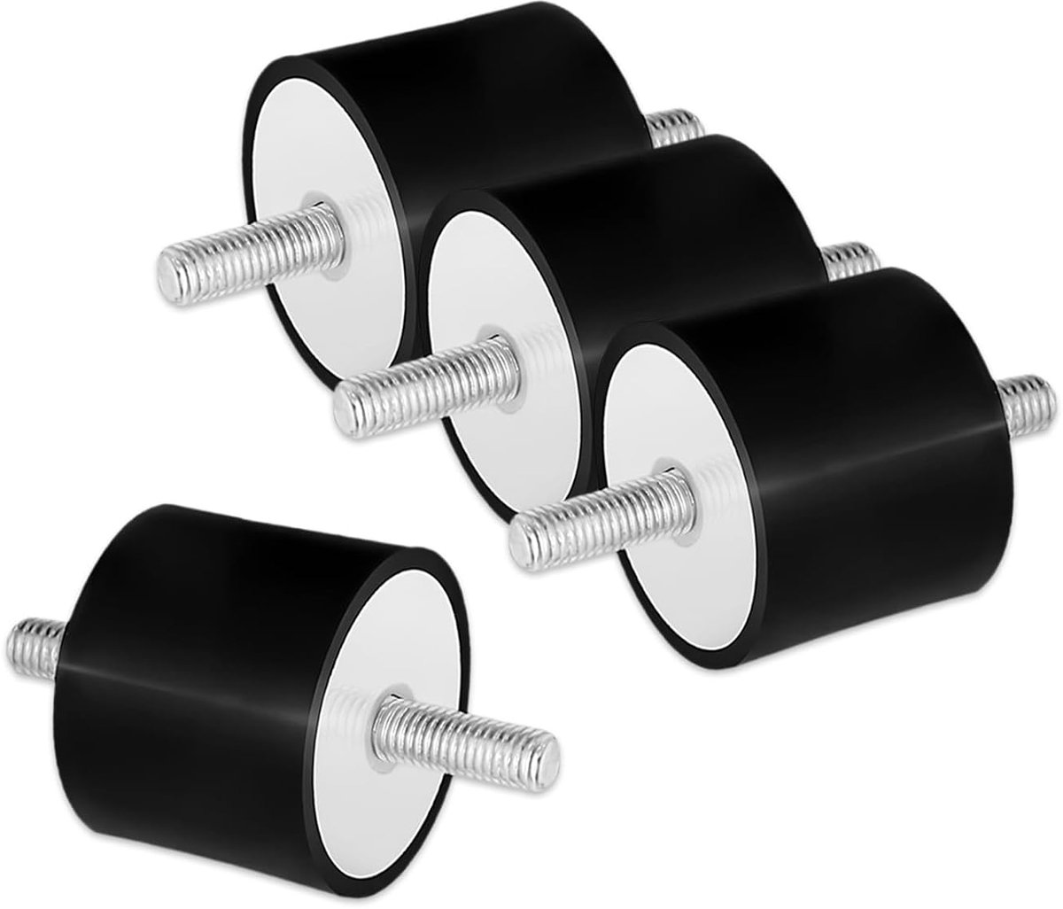 rubber M6, 4 stuks VV Silent Block M6 (M6x18, 20x15) | Geschikt voor luchtcompressoren, dieselmotoren, benzinemotoren, waterpompen