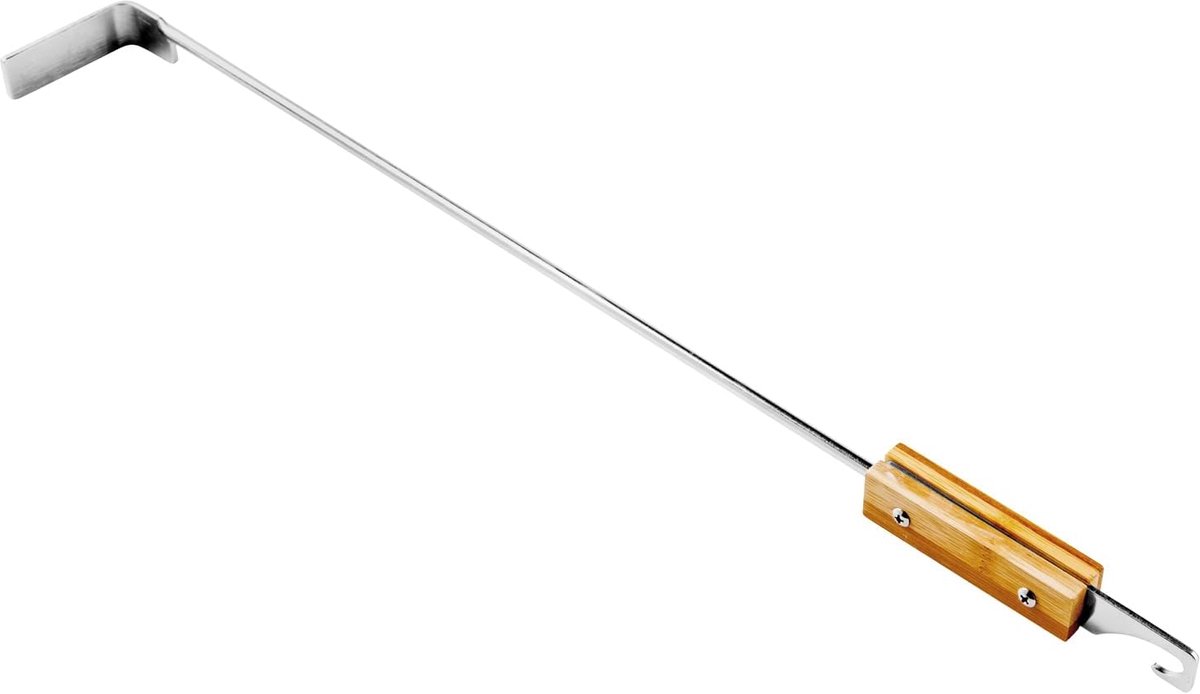 BBQ schoonmaaktool - hoogwaardig bamboe - met flesopener - eenvoudig as verwijderen - SnelShoppen