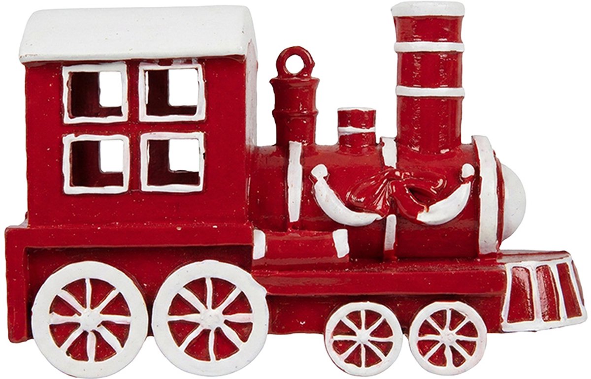Clayre & Eef Kersthanger Trein Rood Kunststof