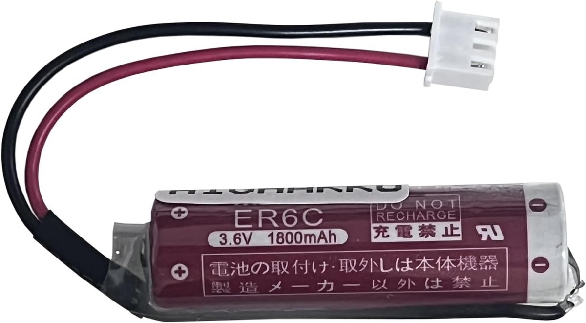 Vervangende batterij ER6C AA 3.6 V - Compatibel met PLC FX2N-128MR FX2N-48MT FX1N - Hoge kwaliteit - ShopVlot