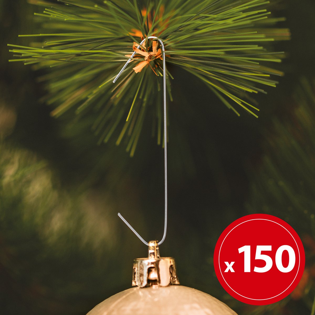 Kerst snoephanger - zilver - 150 stuks / verpakking 1 Stuks [58059C]