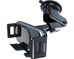 Phreeze CH04W Qi Auto - Telefoonhouder Auto – Zuignap & Ventilatie – Autolader - Automatisch Draaien & Klemmen - Autohouder Telefoon - Telefoon Houder voor Dashboard / Ventilatierooster / Raam - GSM Houder Auto