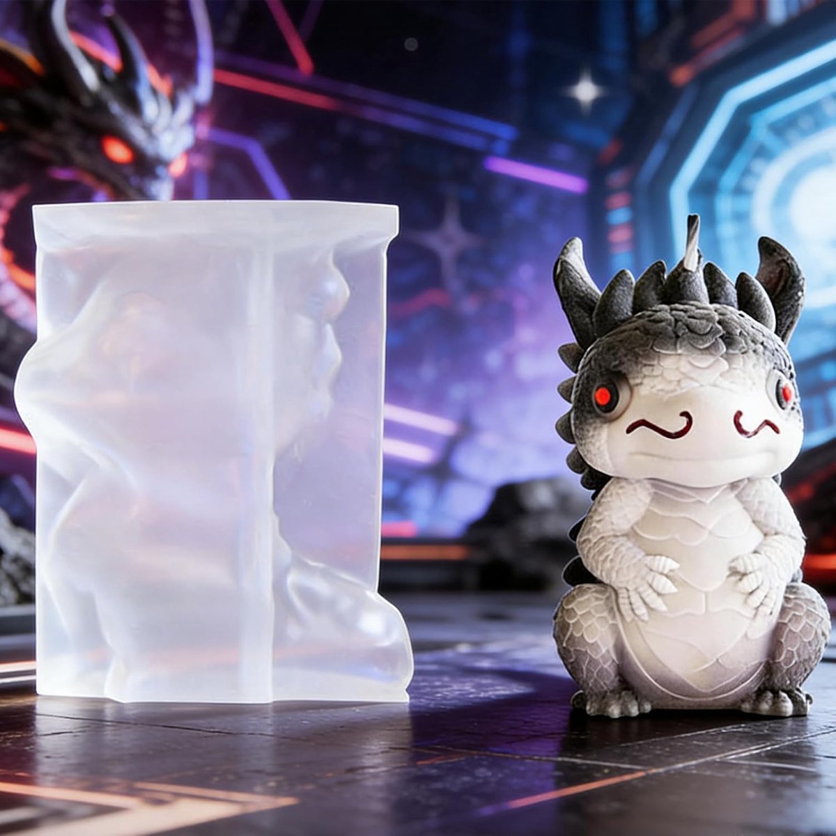 Siliconen kaarsenmal draak baby - 3D ontwerp - traditionele Chinese stijl - perfect voor decoratie - ShopVlot