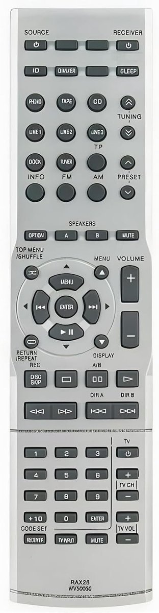 Vervangende afstandsbediening voor Yamaha AV-receiver - eenvoudige bediening - 30 dagen retourgarantie - ShopVlot