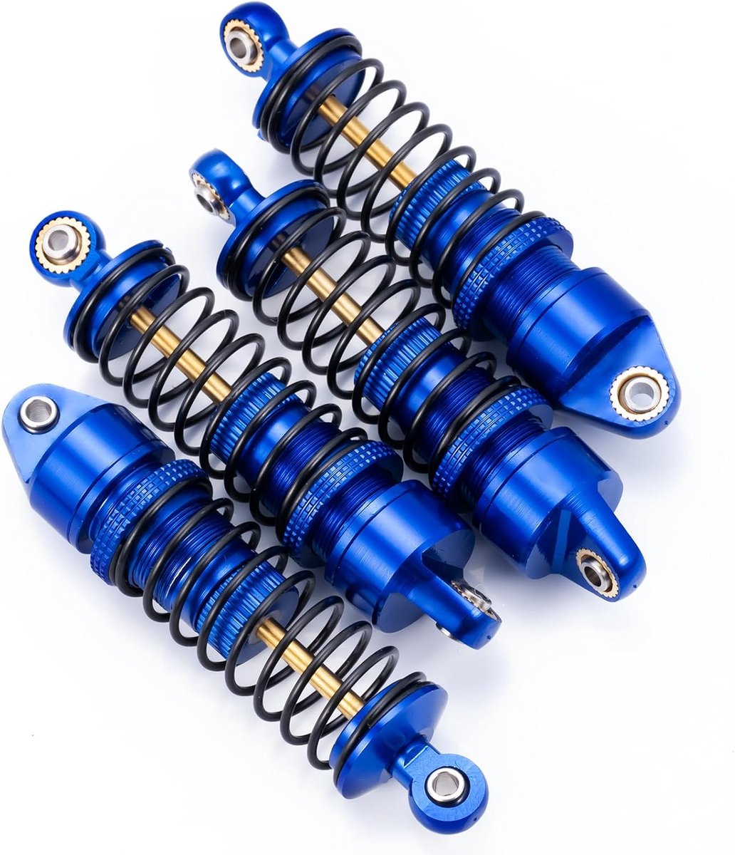 Shock absorber set 58 mm - aluminium - titanium gecoat - verbetert truckprestaties - ShopVlot