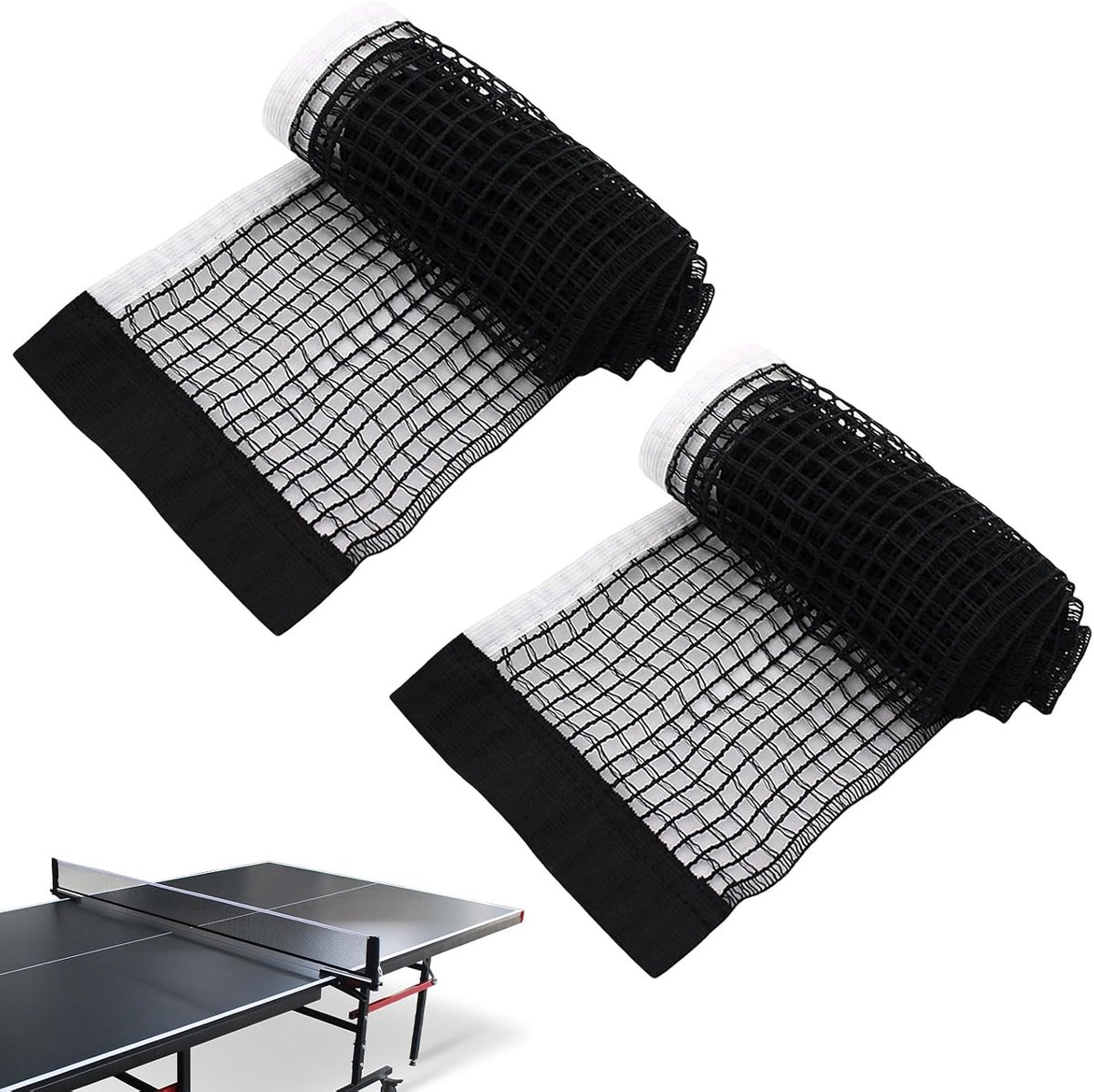 Tafeltennisnet 1,8 m - Nylon - Voor binnen en buiten - Ideaal voor casual spelletjes - ShopVlot