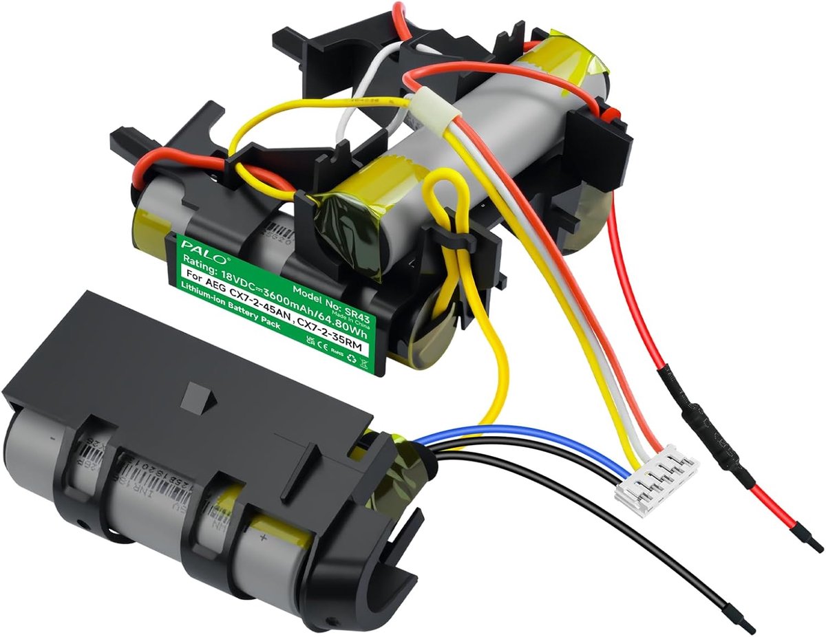 Accu 18V/3600mAh - Lithium-ion - Hoge capaciteit - Geschikt voor Electrolux en AEG - ShopVlot
