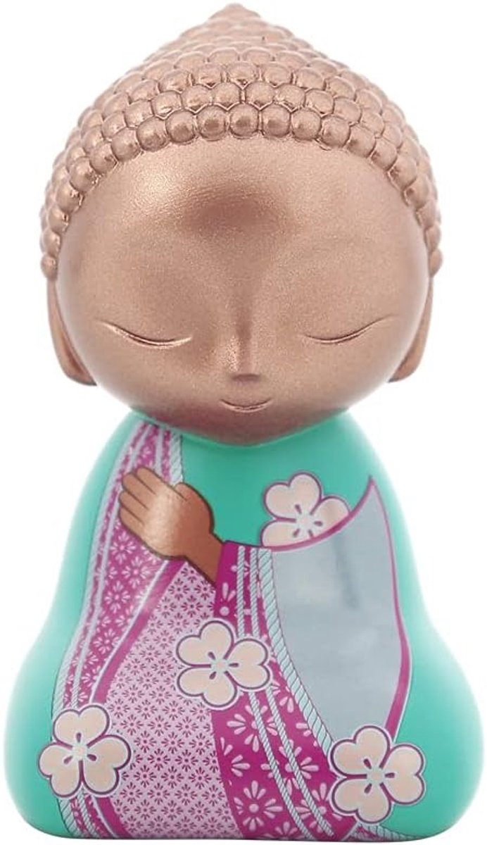 Buddha figuur 9 cm - Little Buddha - Open je hart voor de wereld - Inspirerende decoratie - ShopVlot