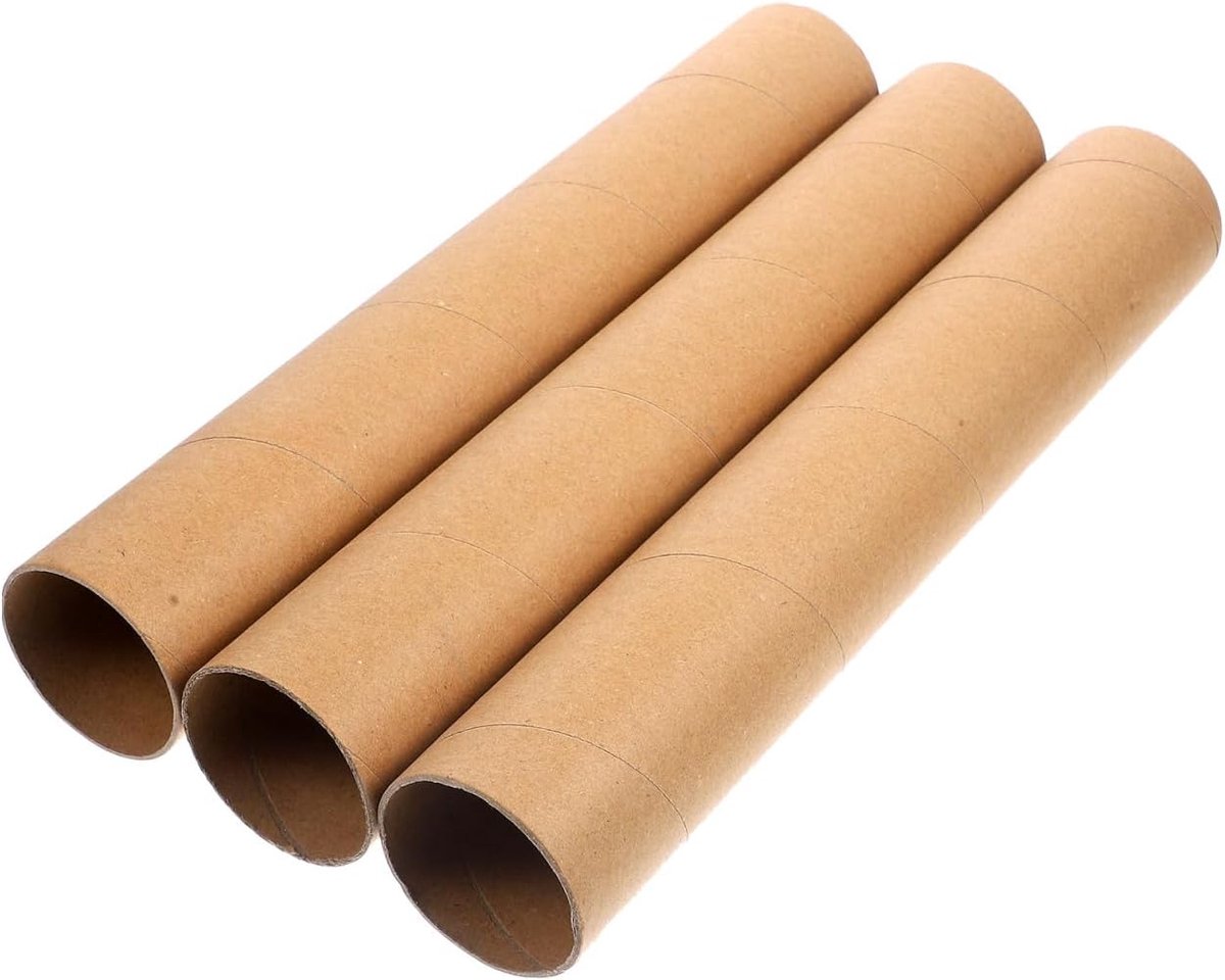 Papieren buizen 30 x 5,5 cm - Kraftpapier - Stevig en natuurlijk - Perfect voor creatieve projecten - ShopVlot