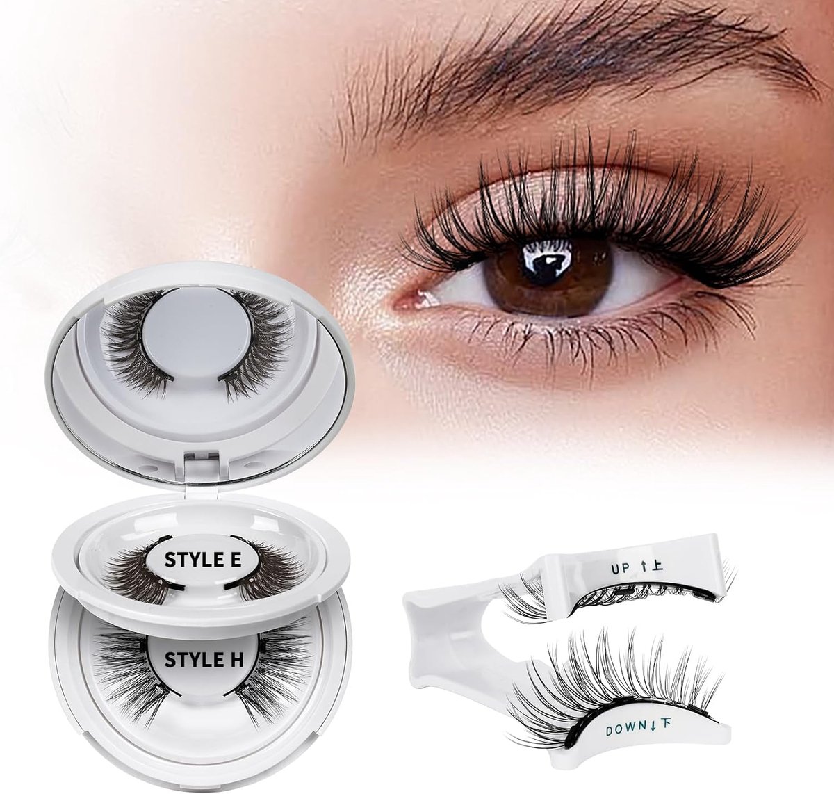 Natuurlijke Magnetische Wimpers - Herbruikbare Valse Wimpers met Applicator - Geen Lijm Nodig - ShopVlot