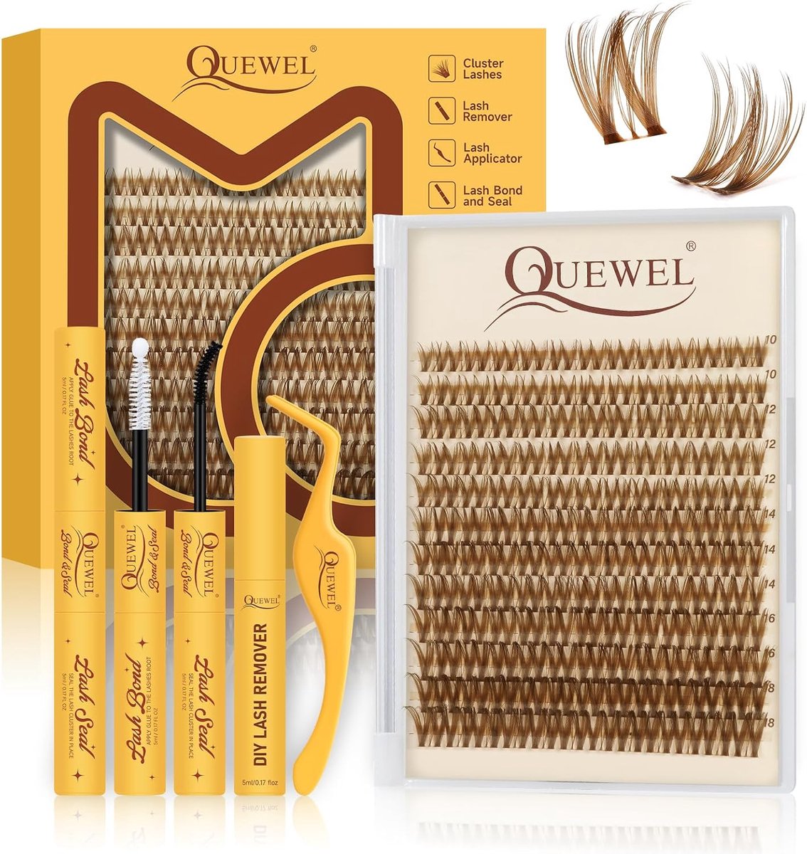 Wimpers Extensions MIX 10 - 16 mm - Zachte en Lichte Wimperclusters - Geschikt voor Absolute Beginners - ShopVlot