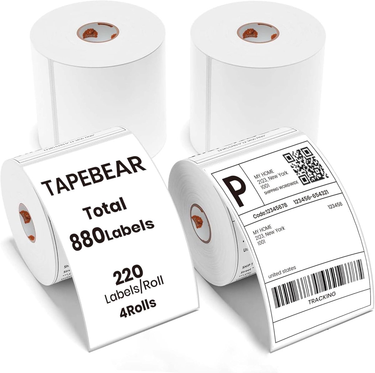 Thermische labels 10 x 15 cm - 880 stuks - waterdicht - krasbestendig - ideaal voor verzending - ShopVlot