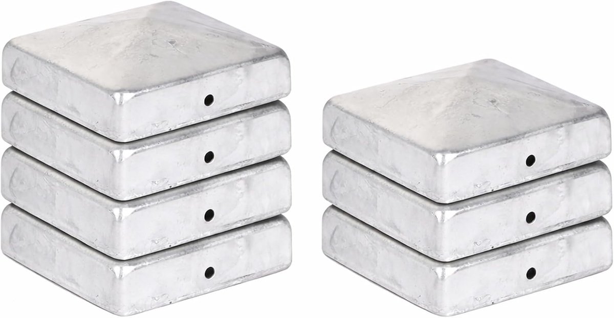 Pfostencap pyramide 91 x 91 mm - staal verzinkt - beschermt houten poten - weerbestendig - ShopVlot