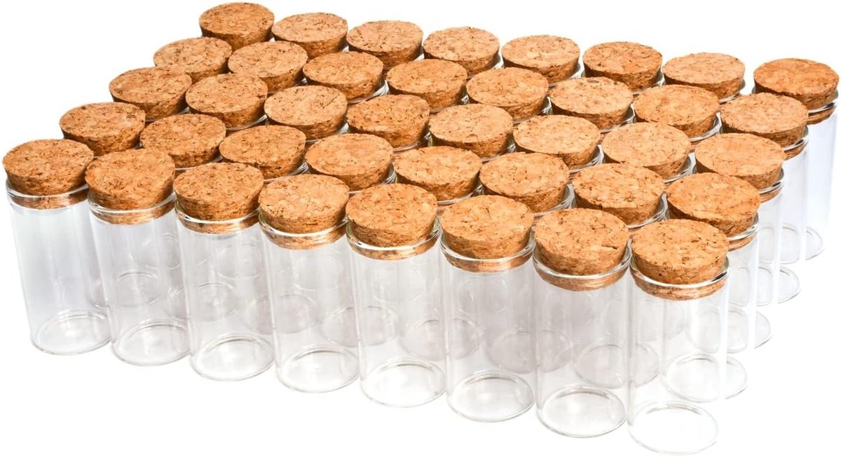 Transparante wensflessen 25ml - glazen miniatuur flessen - voor bruiloften en DIY-projecten - 40 stuks - ShopVlot