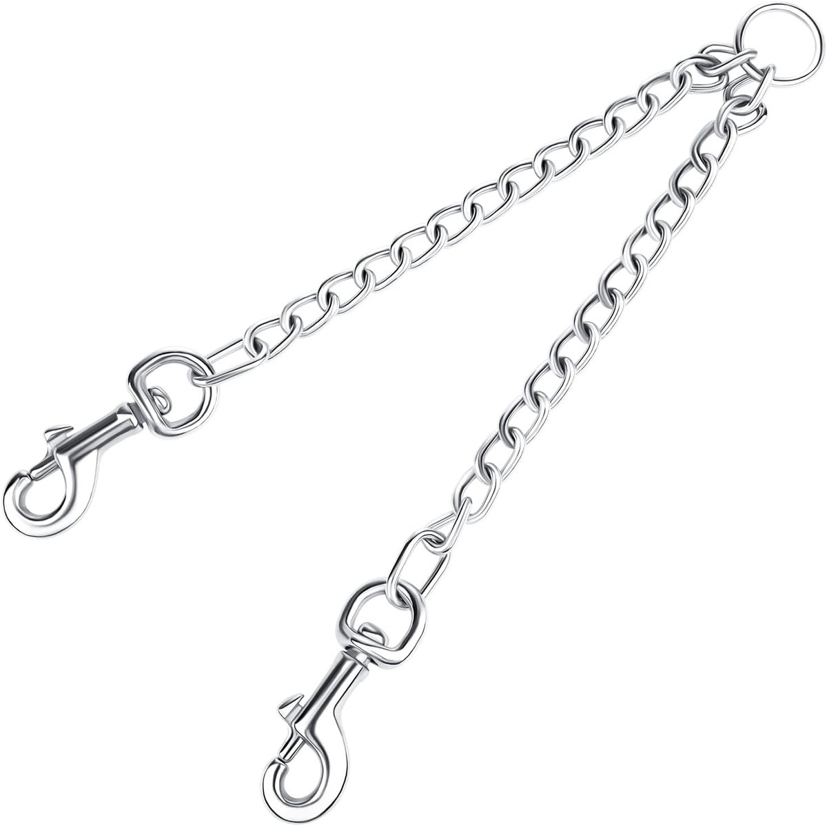 Hondenlijn dubbel voor 2 honden - hoogwaardige staal ketting - roestbestendig - gemakkelijk in gebruik - ShopVlot