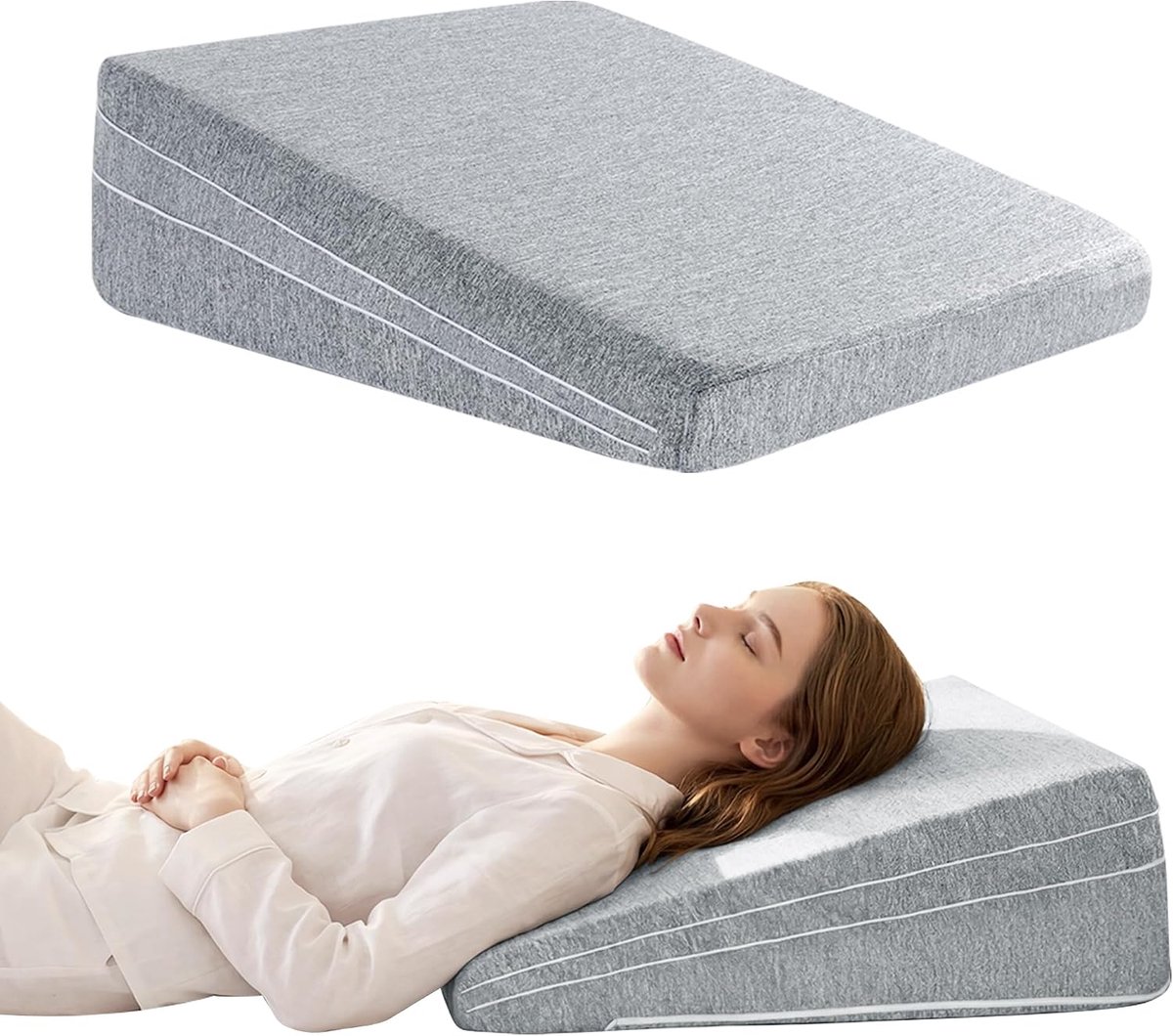 Memory Foam wigkussen verstelbaar - verstelbaar steunkussen - vier hoogtes - optimale ondersteuning - ShopVlot